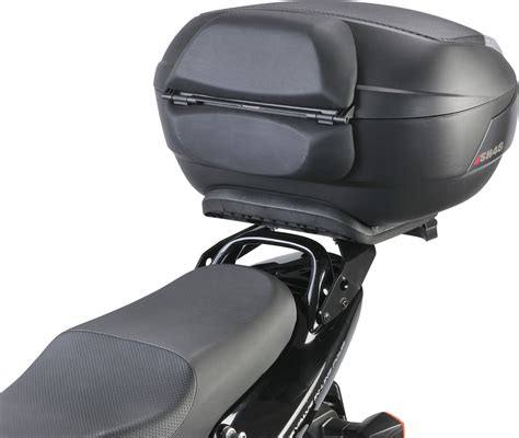 motorcycle top box with backrest